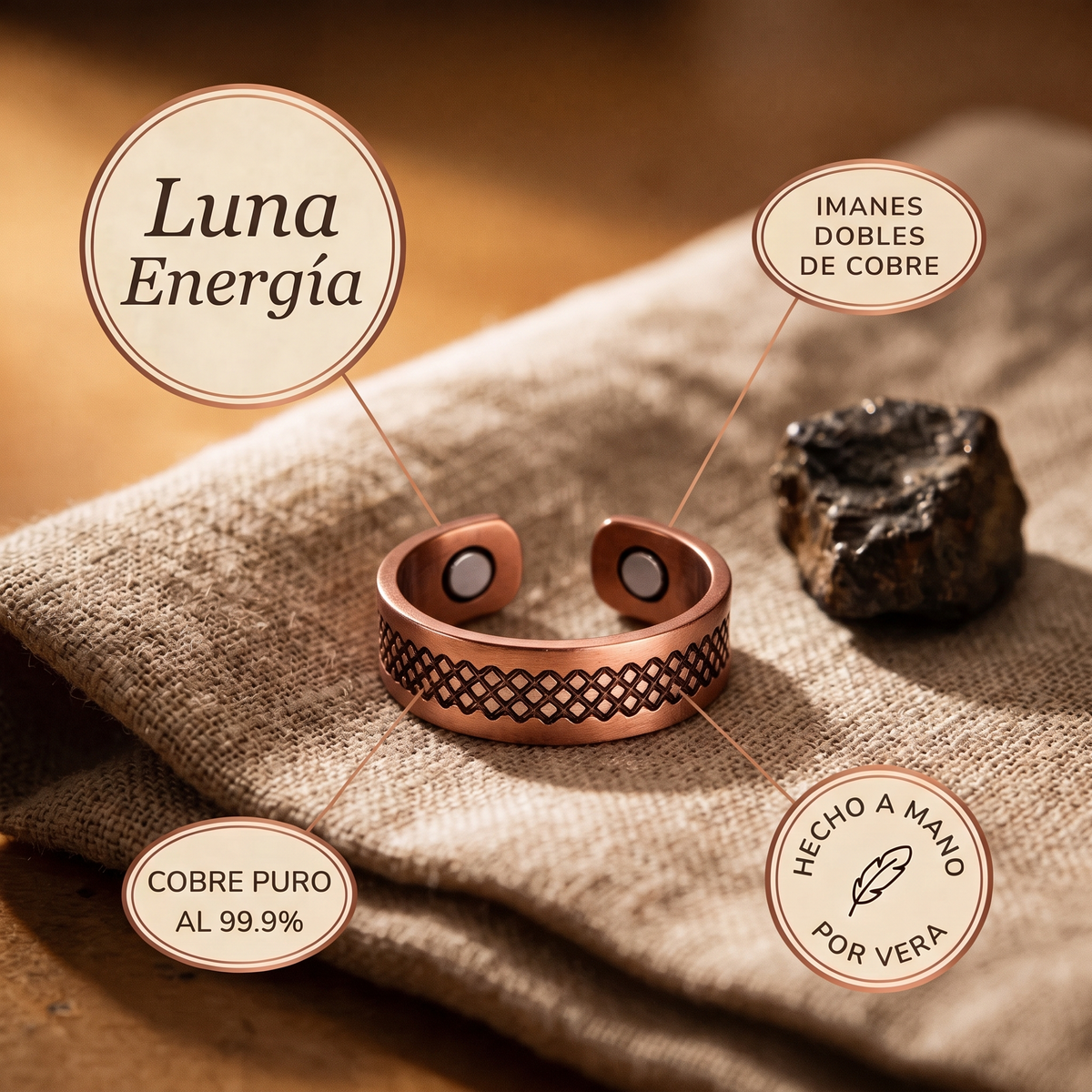 Anillo Luna de Cobre